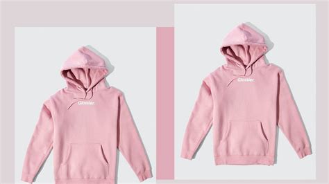 Glossier's baby pink hoodie is back in stock and it's.